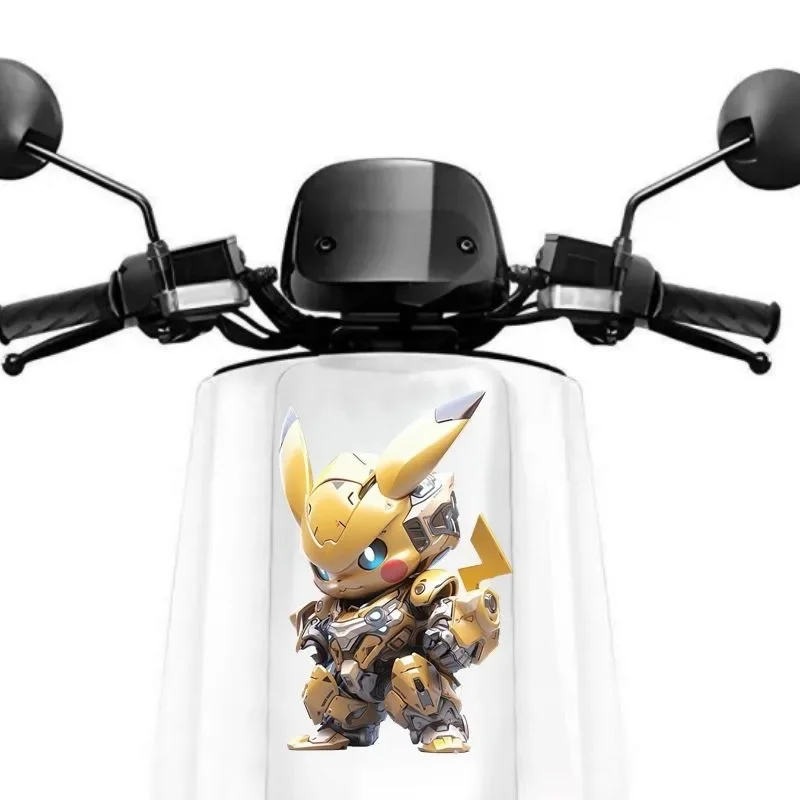 Наклейки Pikachu Mech 20x13 см аниме холодильник искусственная кожа персонализированные
