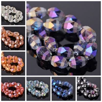 10pcs 13x9 5mm oval faceted matte crystal glass loose crafts beads for jewelry making diy crafts findings