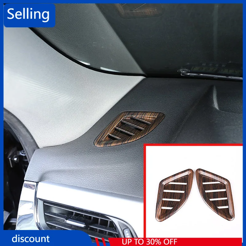 

2 шт. для BMW X1 F48 2016-2019 для BMW X2 F47 2018 2019 сосновая древесина ABS приборная панель выходное отверстие переменного тока крышка отделка автомобильные аксессуары