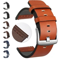 20 22mm watch band for samsung galaxy active genuine leather watchband gear s3 gear sport watch band strap steel buckle
