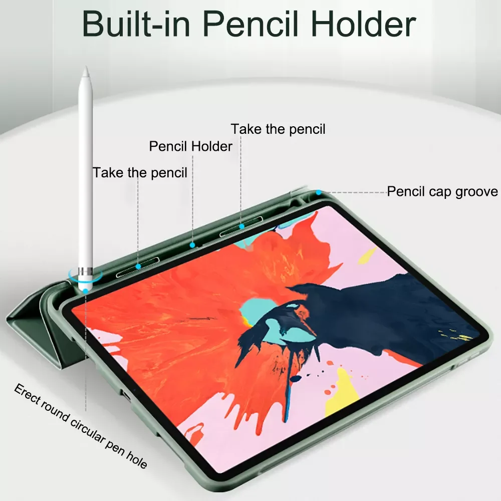 

AJIUYU чехол для Microsft Surface Pro 8 7 6 5 4 Pro7 pro5 12,3 "Smart Protective Go 3 2 Tablet Soft shell Hold Keyboar