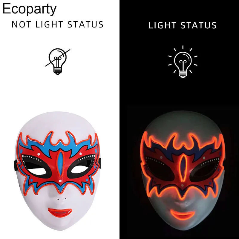 2022 год страшная светодиодная маска на Хэллоуин фотомаска для взрослых |