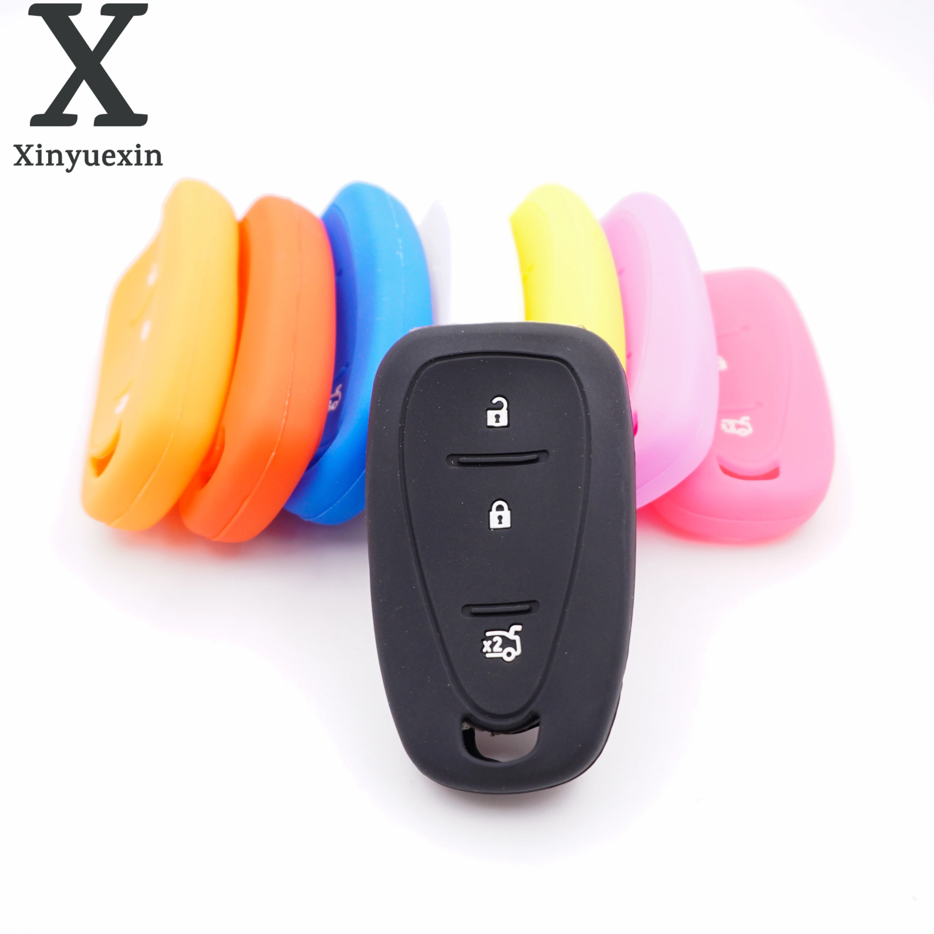 

Силиконовый чехол для ключа Xinyuexin для Chevrolet Cruze Spark Sonic подача Camaro Volt Bolt Trax Malibu Equinox