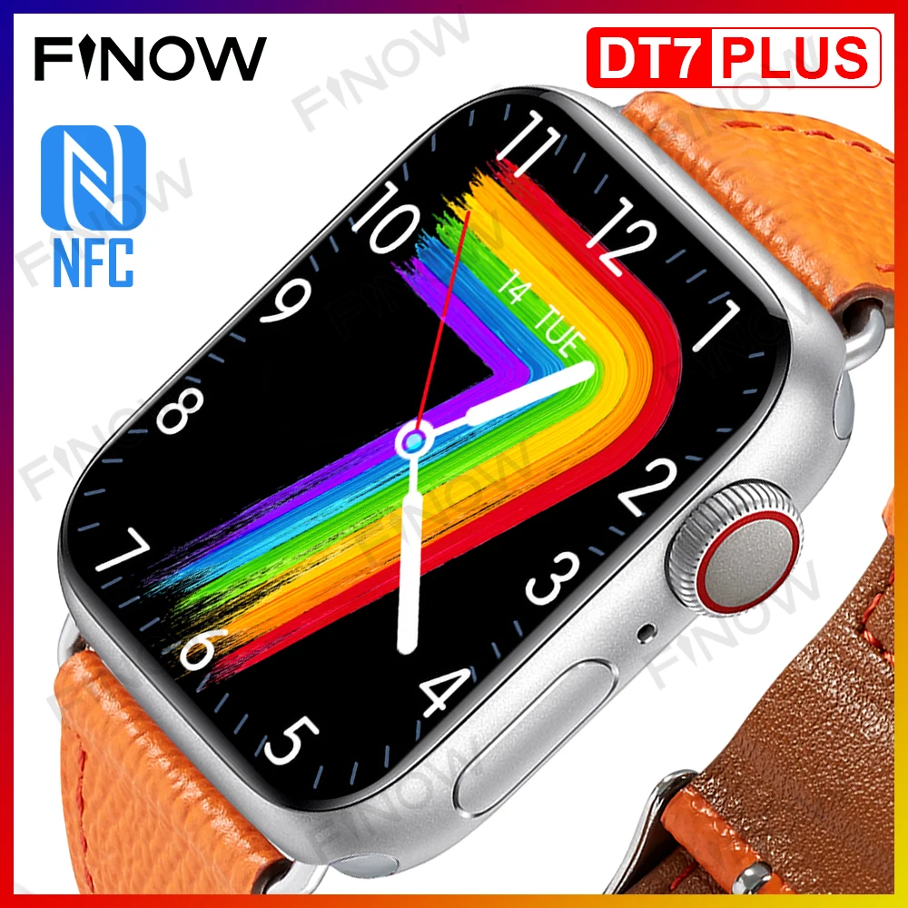 

Смарт-часы Finow DT7 Plus мужские, 1,8 дюйма, NFC, 45 мм