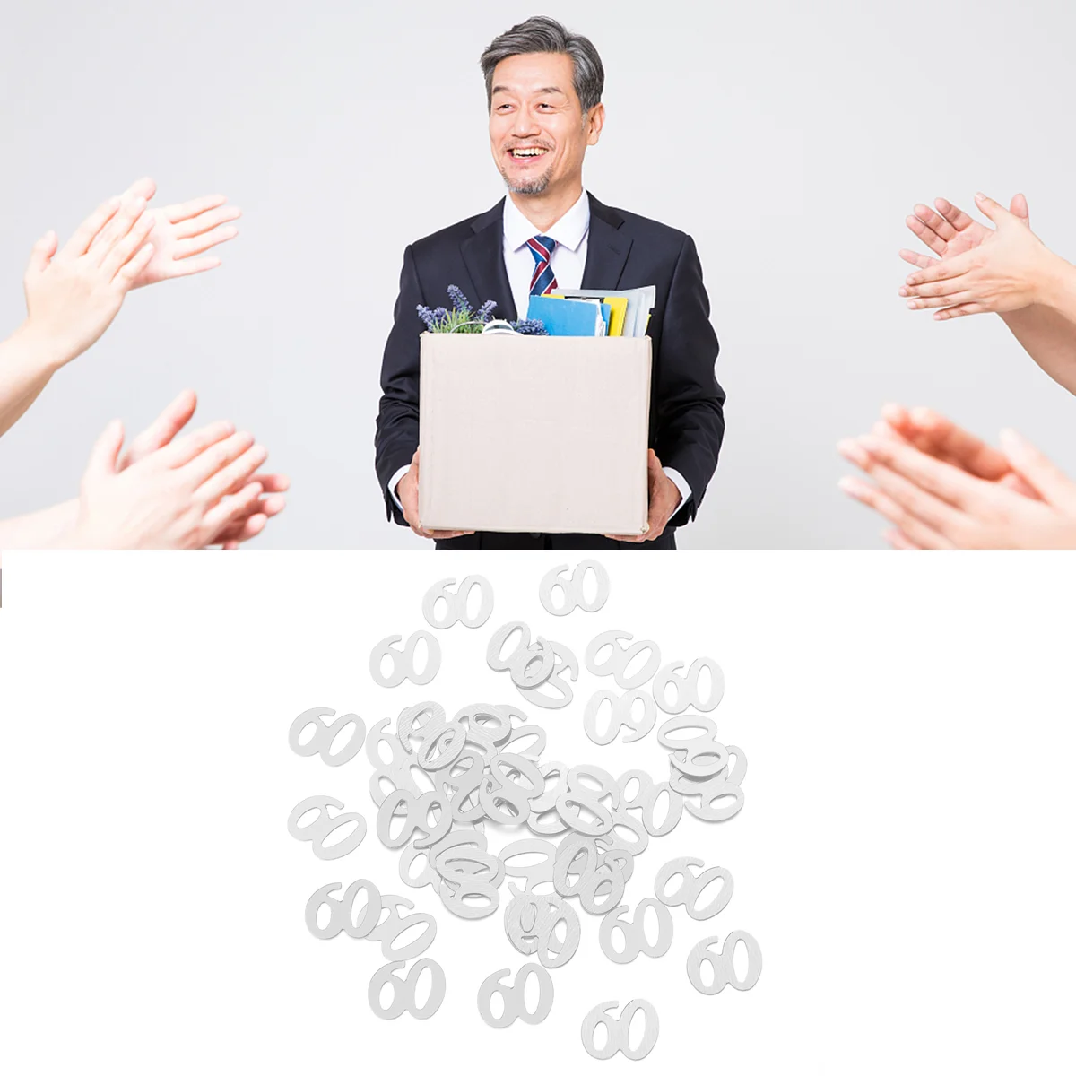 

1200 Pcs Decorate Bride Flakes Nails 60th Anniversary Confetti Decorations Party