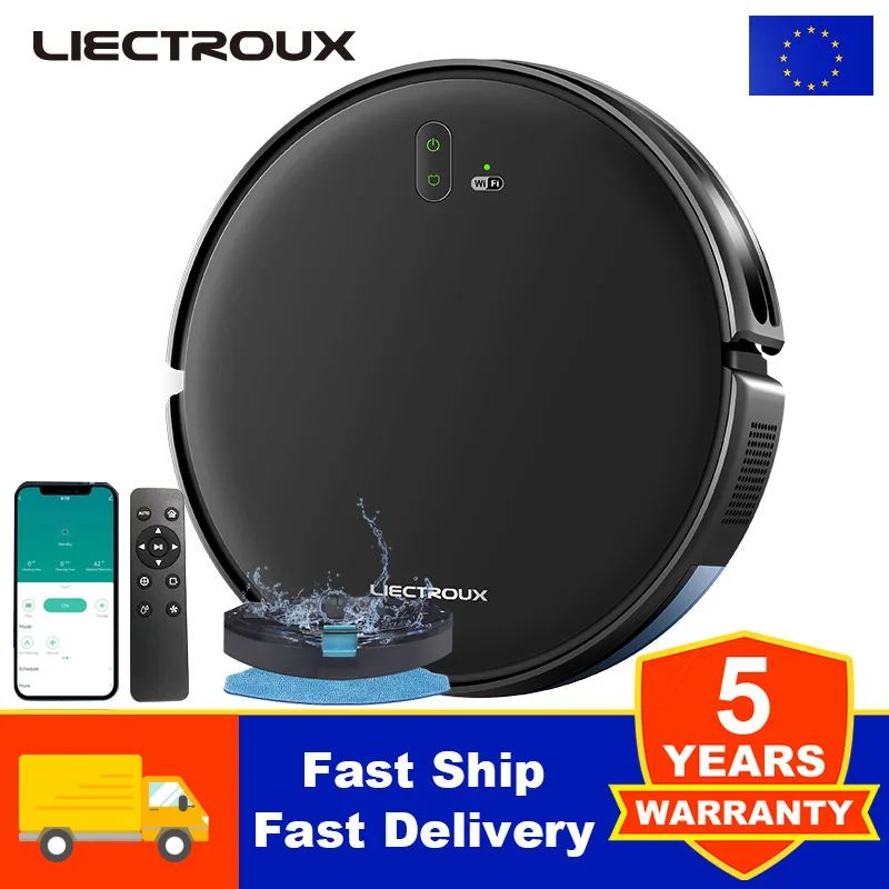 Робот-пылесос LIECTROUX L200 с функцией влажной и влажной уборки, 4 кПа Робот-пылесос LIECTROUX L200 с функцией влажной и влажной уборки, 4 кПа