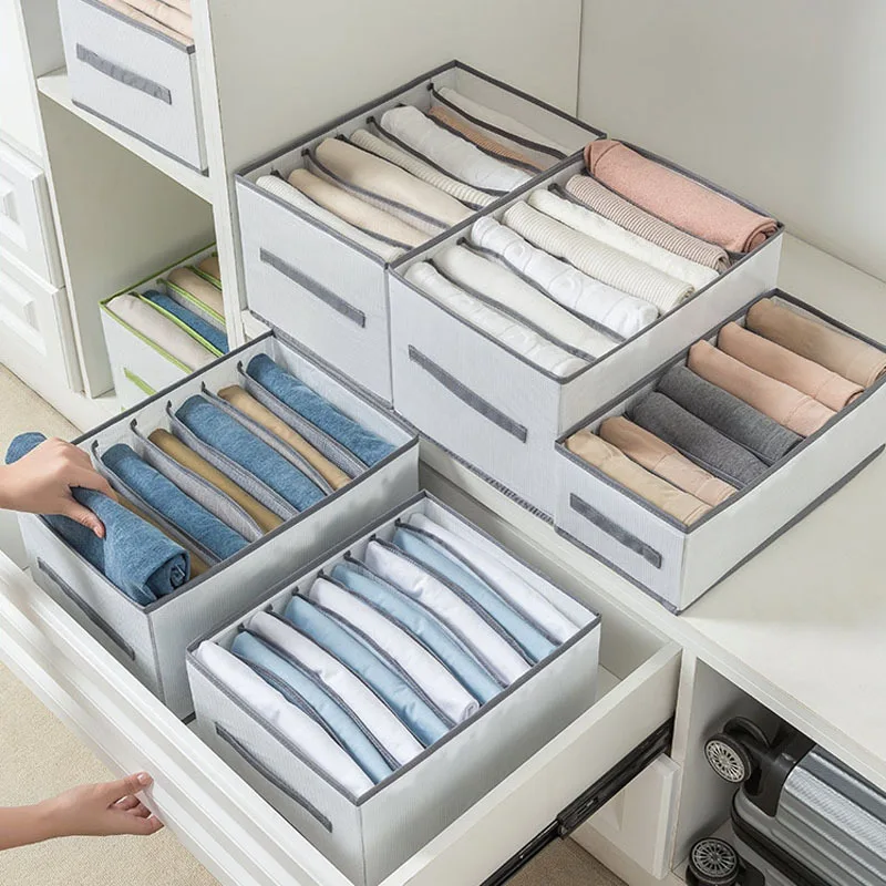 

Folding Drawer Organizer Box PP Board Sorting Clothes Storage Box Washable Household Wardrobe Underwear Bra Socks Organizer Box
