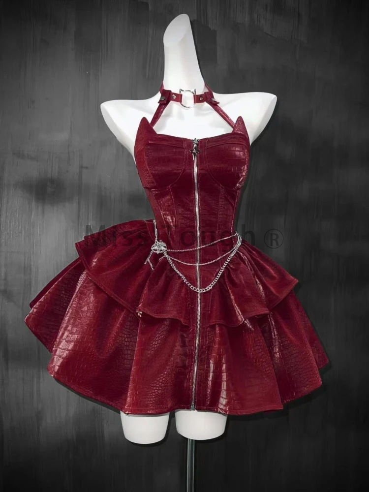 Зимние красные комплекты из 2 предметов во французском стиле ретро на Хэллоуин