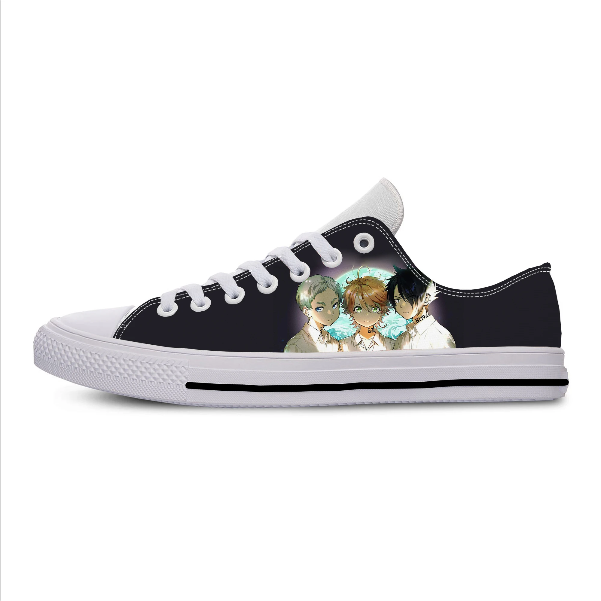 

Кроссовки мужские/женские из ткани с Аниме Манга, мультяшный комикс, обещанный невест, повседневная обувь с низким верхом, легкие дышащие кр...