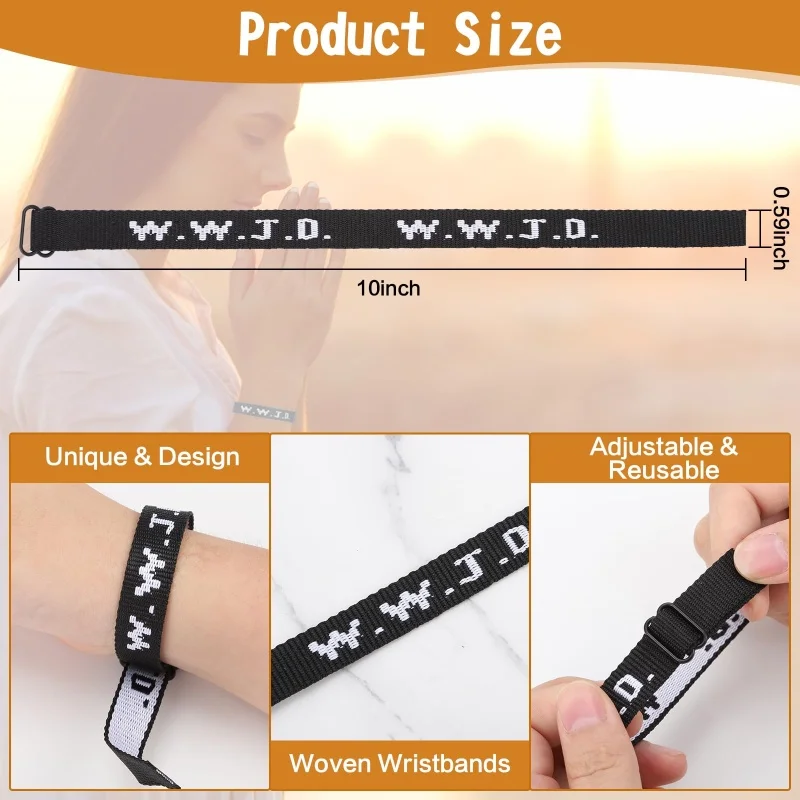 Браслеты WWJD для мужчин и женщин — что бы браслеты Иисус дела Регулируемые