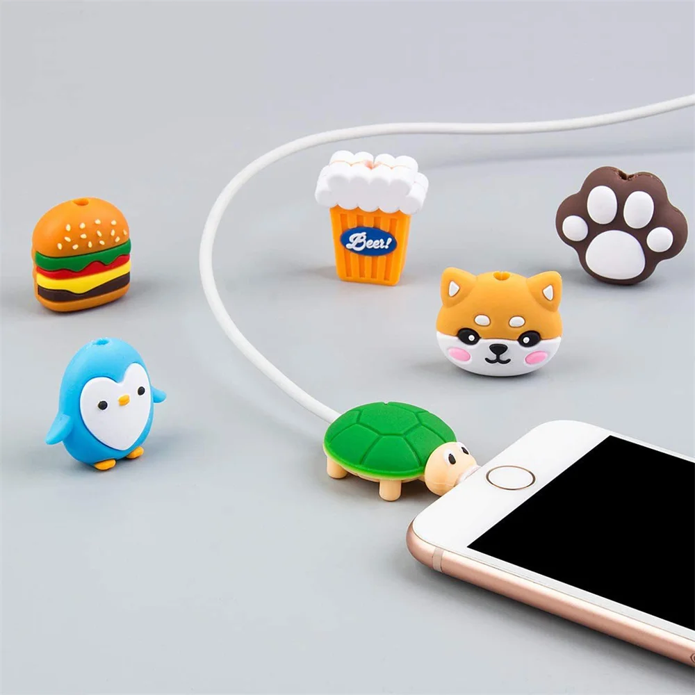 

2023 New Cartoon Data Cable Protector Breakproof And Eco-friendly Earphone Cable Charging Wire Protective Sleeve Fixing Device