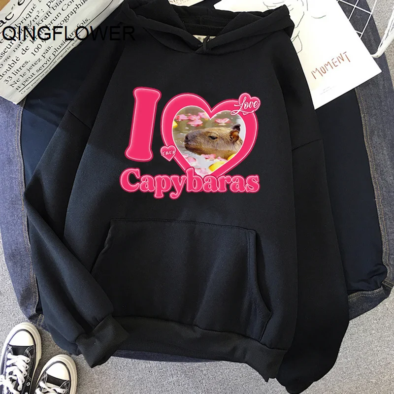 

Capybara hoodies men y2k aesthetic printed grunge harajuku male hoody Korea