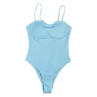 Женский Купальник 2022, комплект бикини, Женский однотонный Купальник, Женский Купальник 2022, новая сиамская пляжная одежда