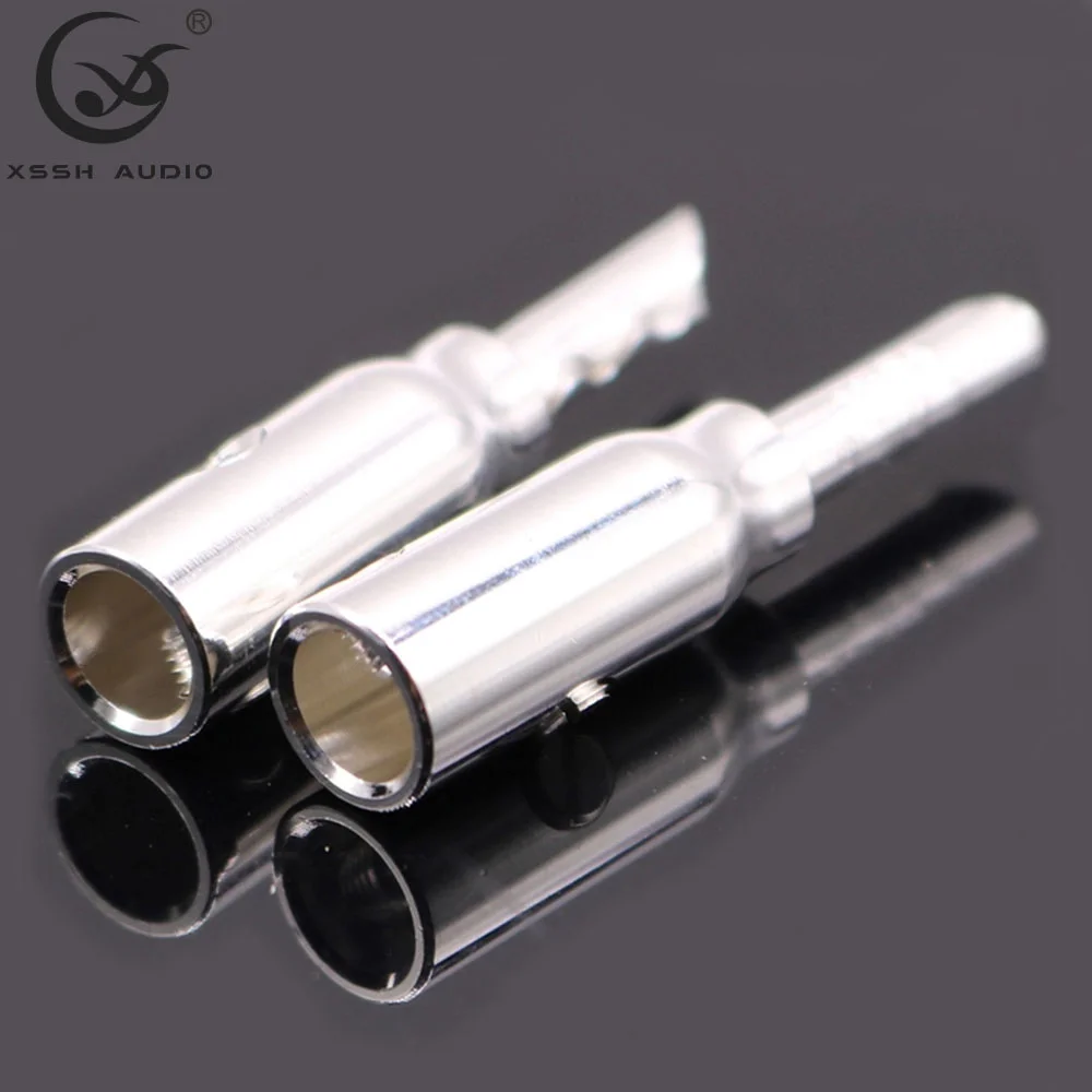 Банановые штекеры XSSH YIVO 4 шт. Hi-end HiFi OEM ODM аудио-видео цвет красный медное покрытие