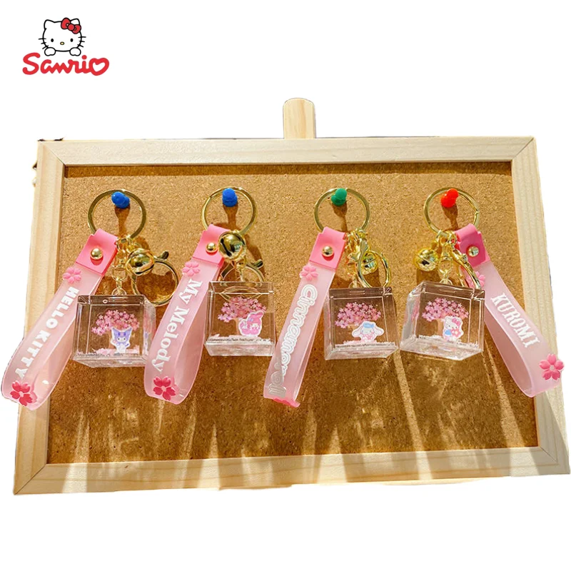 

Брелок Hello Kitty Kuromi My Melody Sanrio аниме периферийный милый мультяшный брелок Подвеска креативная сумка Украшение подарок оптовая продажа