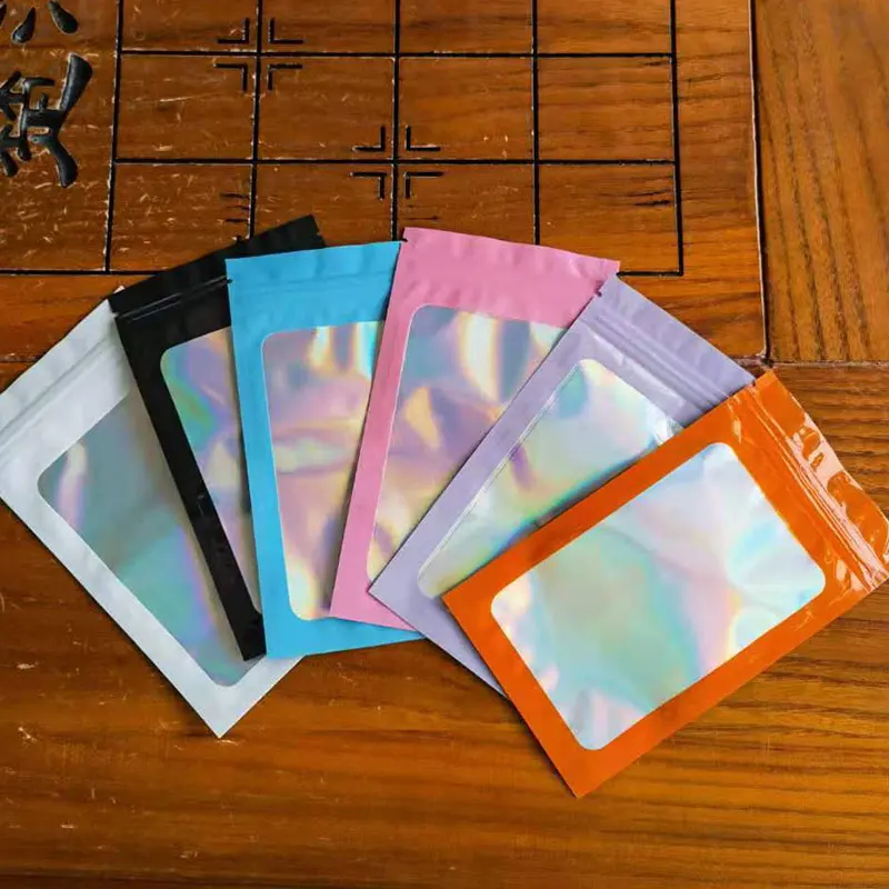 

20 шт., двусторонние пакеты на молнии для украшений