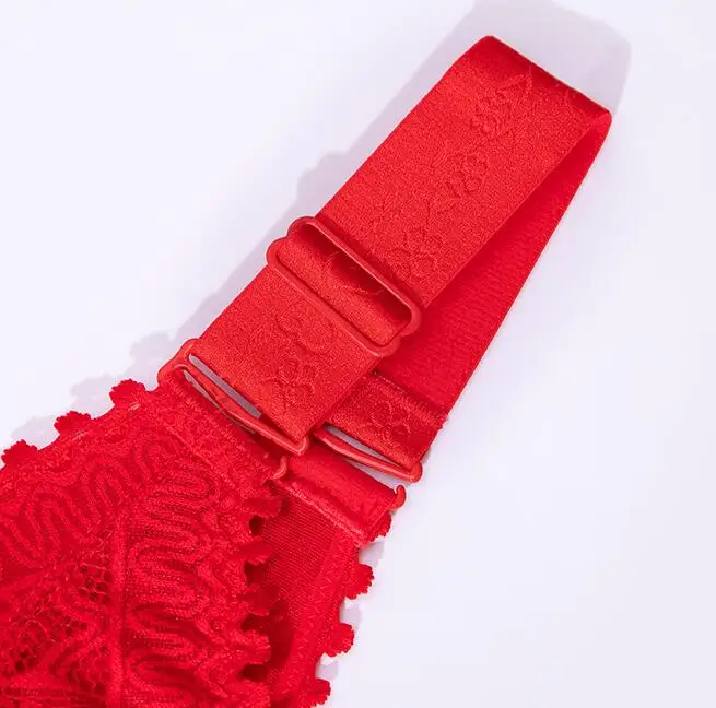 Wireless Front Closure Bra for Womens Full Coverage Lightly Lined Underwear Female Sexy Lace Floral Push Up Lingerie 42 44 46 E