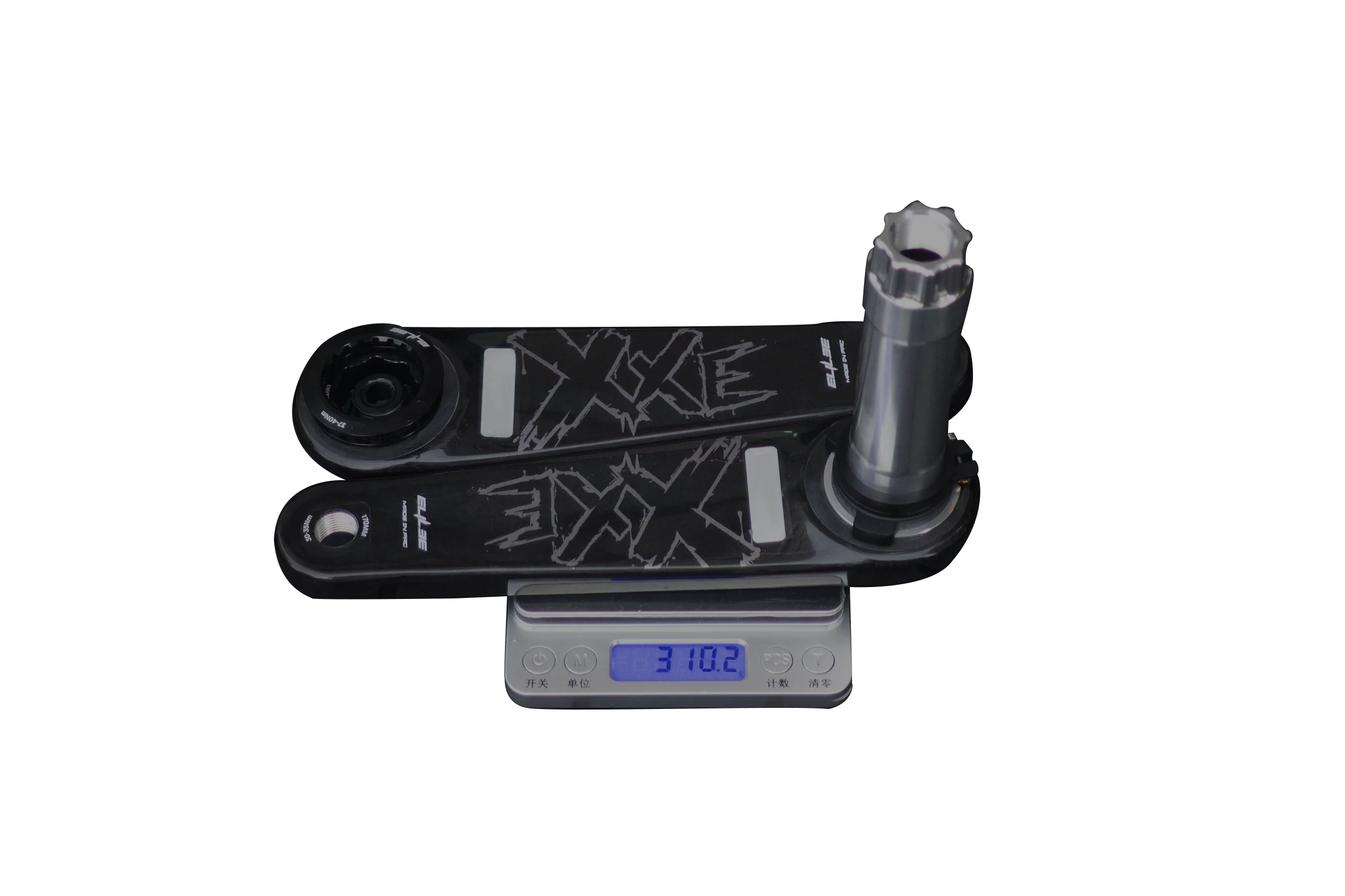 Фото ELILEE XXE X310-24 мм Титановый шпиндель Сверхлегкий карбоновый шатун для шоссейного велосипеда №2