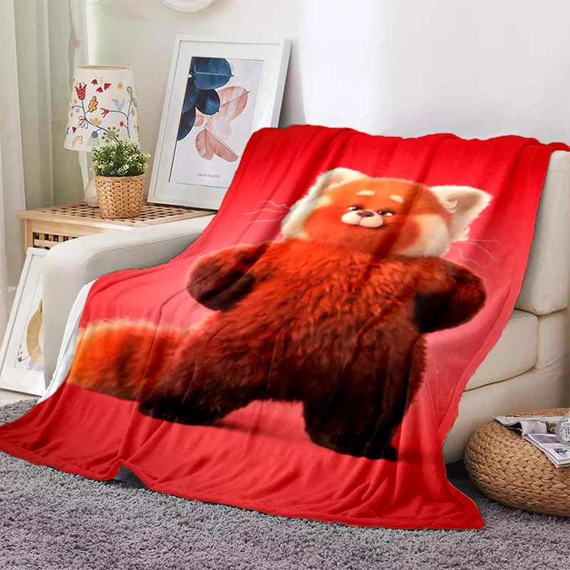 

turning-red custom blanket for Children and adult Sofa Travel household blankets for beds Air travel cute Picnic tin blanket