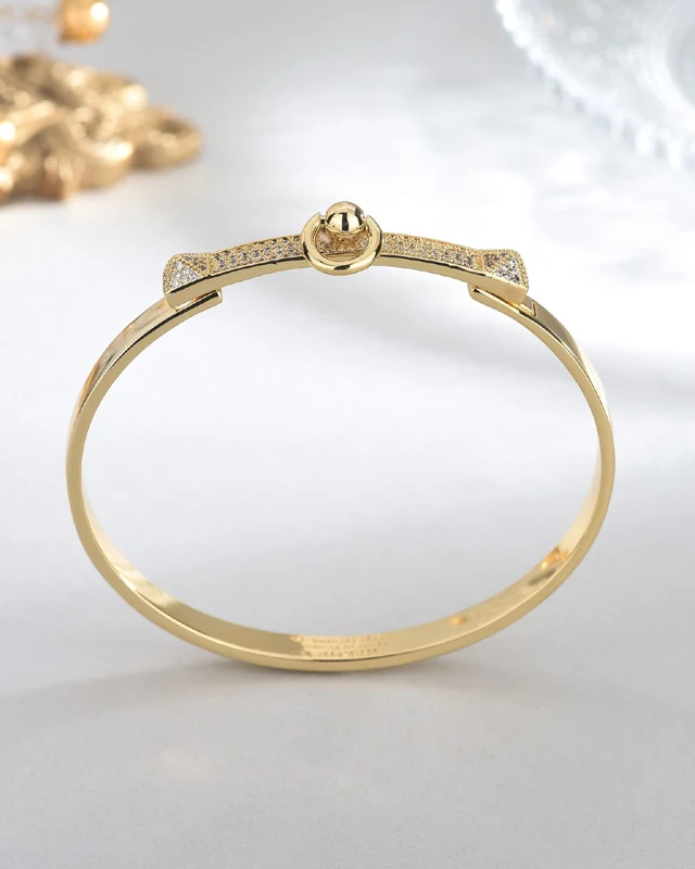 Donia Jewelry European and American Fashion Rivet Ring Titanium Steel Micro-Set Zircon Luxury Bracelet