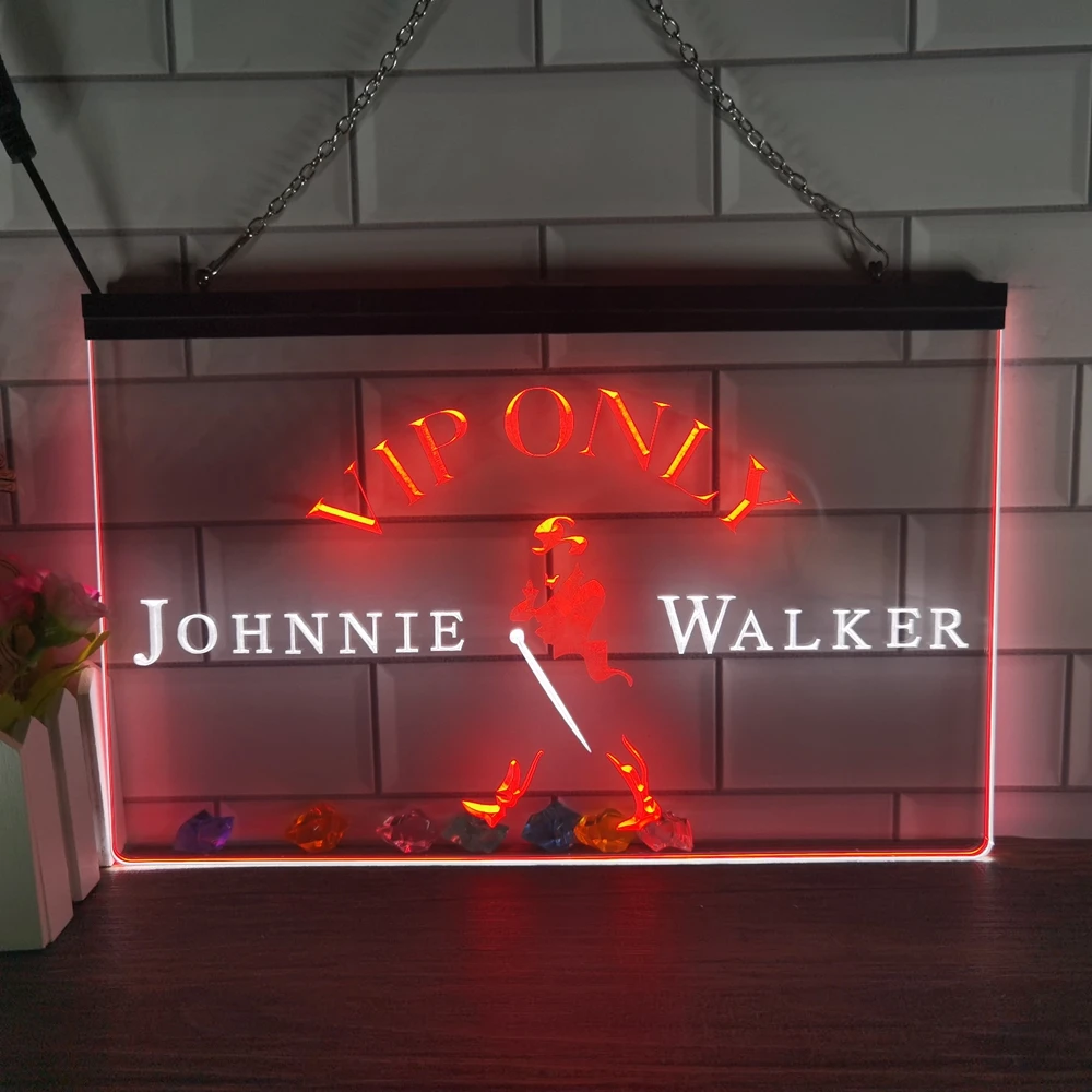

Виски VIP Only Johnnie Walker домашний декор Новогодняя настенная Свадьба 2 цветной дисплей светодиодная неоновая вывеска для спальни