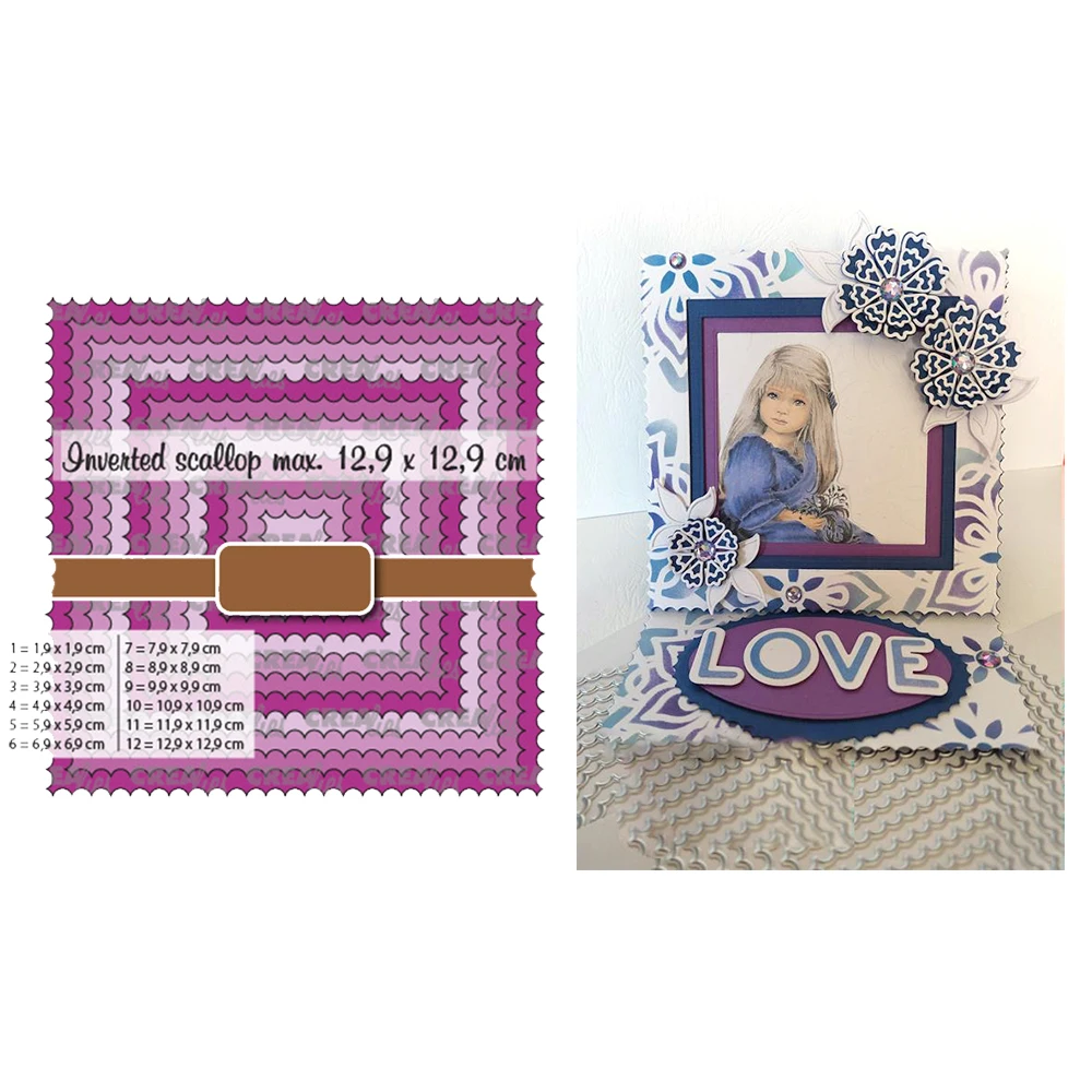 

Square Sawtooth Metal Cutting Dies No Stamps For Diy Dies Scrapbook Paper Card Handmade Embossing Craft Decoration Cut Dies