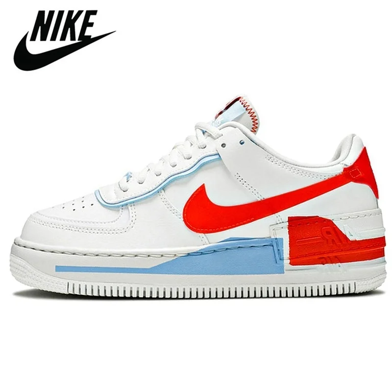 

Nike Air Force 1 AF1 Women Low Fashion Sneaker Team Orange Blue White Hydrogen Blue PurpleOutdoor Sports Shoes