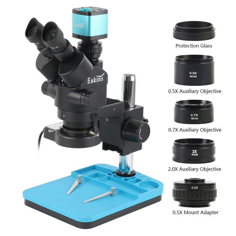 

3.5X 7X 45X 90X Industrial Lab Simul Focal Trinocular Stereo Microscope Magnification Continuous Zoom For Phone PCB Repair