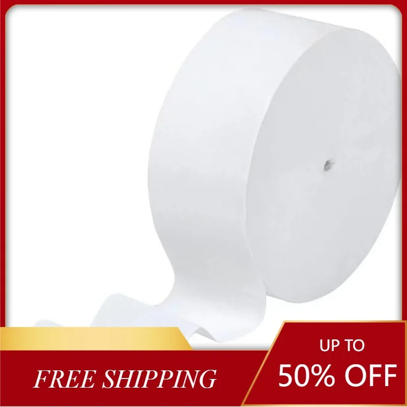 

Новинка, мягкая рулонная ткань без сердечника, однослойная белая, без сердечника, без хлора, отбеленная, для ванной комнаты, 12 шт. в коробке, бумага для США