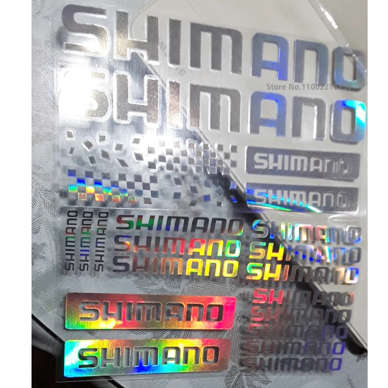 

22PCS New Creativity Kit Compatible for Shimano Bike Stickers Sunscreen Waterproof PVC Car Sticker Blue Yellow Red Black Laser