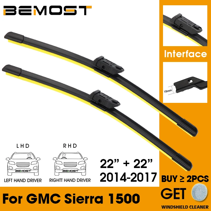 

Щетка стеклоочистителя для лобового стекла автомобиля, резиновые силиконовые сменные стеклоочистители для GMC Sierra 1500 2014-2017 22 "+ 22" автомобиль...