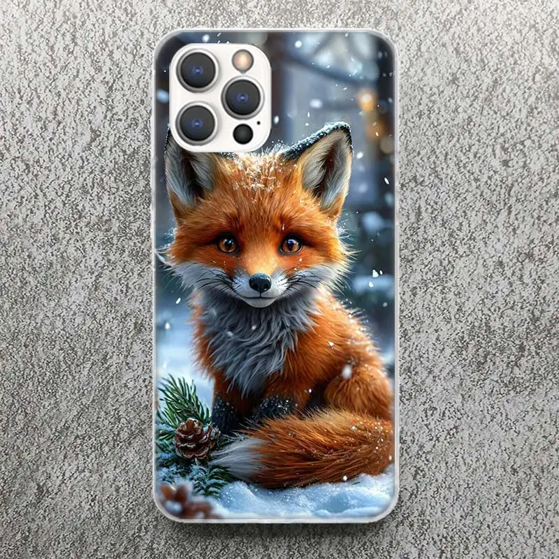 Чехол для телефона Animal Fox для iPhone 13 12 Mini 11 Pro Max XS XR X Max 7 Plus 8 SE 6 6S 5 5S Мягкий силиконовый чехол с принтом (art.: 3920d3caaff71) - 3920d3caaff71