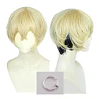 Новинка парики для косплея из аниме Токийский призрак, короткие синтетические волосы со светлыми черными волосами, для косплея Мацуно чифуй, с шапочкой