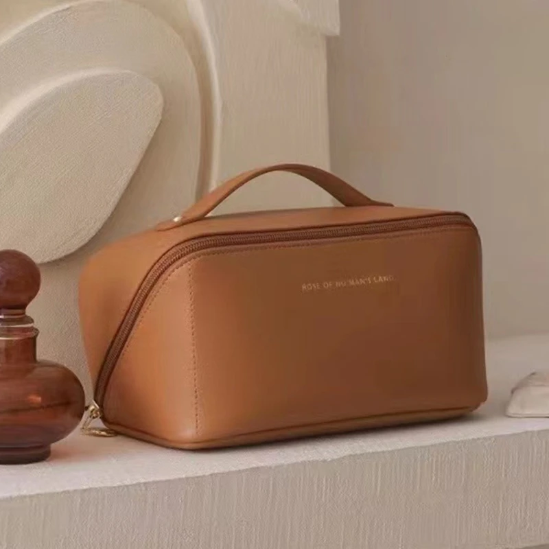 

Makeup Bag PU Leather Cosmetic Bag Women Multifunction Toiletries Portable Travel Waterproof Storage Case