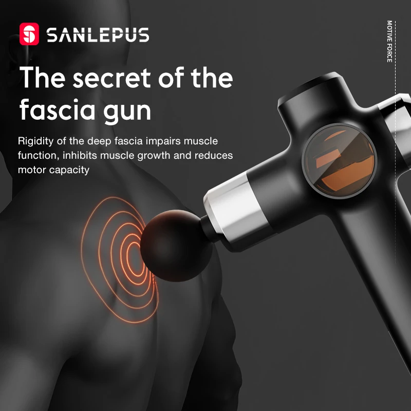 Портативный Массажный пистолет SANLEPUS с ЖК-экраном для тела плеч спины шеи |