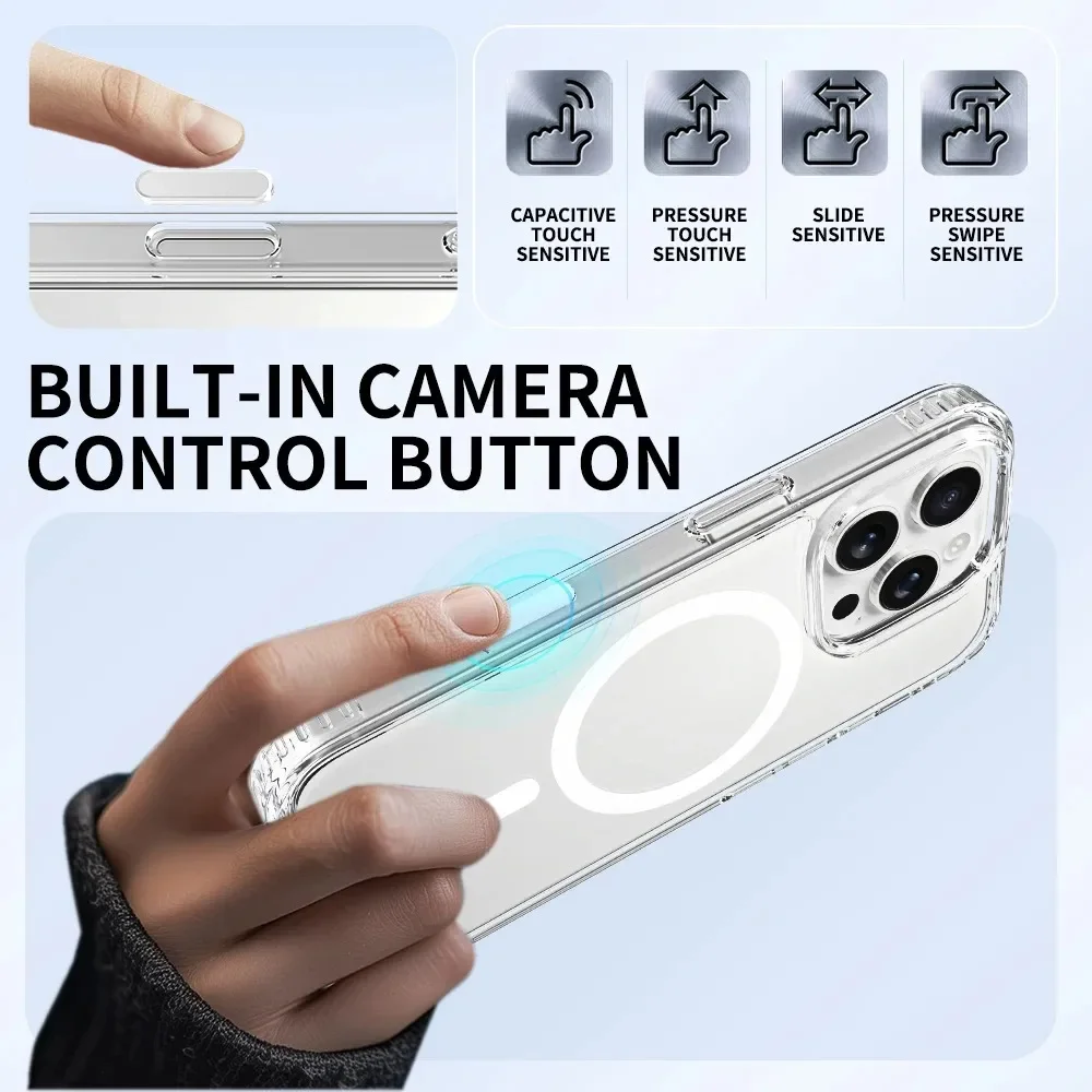 Фото Чехол с кнопкой захвата камеры для iPhone 16 Pro Max Plus для Magsafe Mag Safe 16Pro 16 Plus, аксессуары для телефонов iPhone16 №4