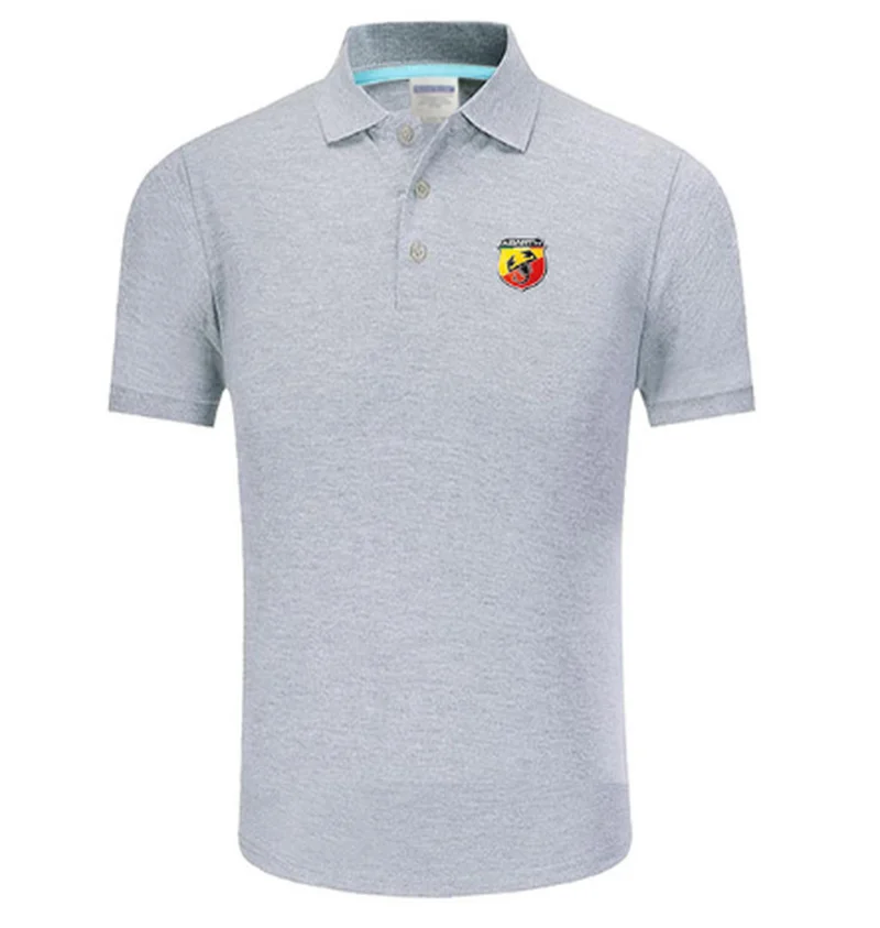 

2022Abarth logo Polo Shirt Men summer Short Sleeve Polo Shirt Cotton spring Casual Men's Polos