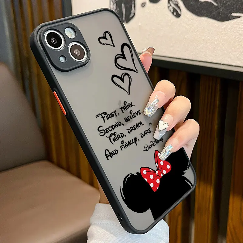 Disneies Mikey Minnie Case For Samsung A73 A72 A71 A53 A52 A51 A42 A33 A32 A31 A30 A23 A22 A14 A13 A12 4G 5G Matte Capa