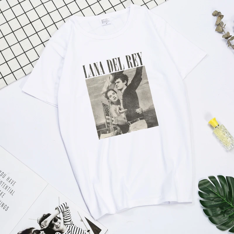 

90s Singer Lana Del Rey Ldr Sailing Graphics T-Shirt Unisex Harajuku Men Vintage Short-Sleeve T-Shirts Oversized Tees Streetwear