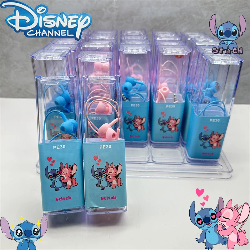 Проводные наушники-вкладыши с героями мультфильмов Disney Stitch аниме Lilo &amp