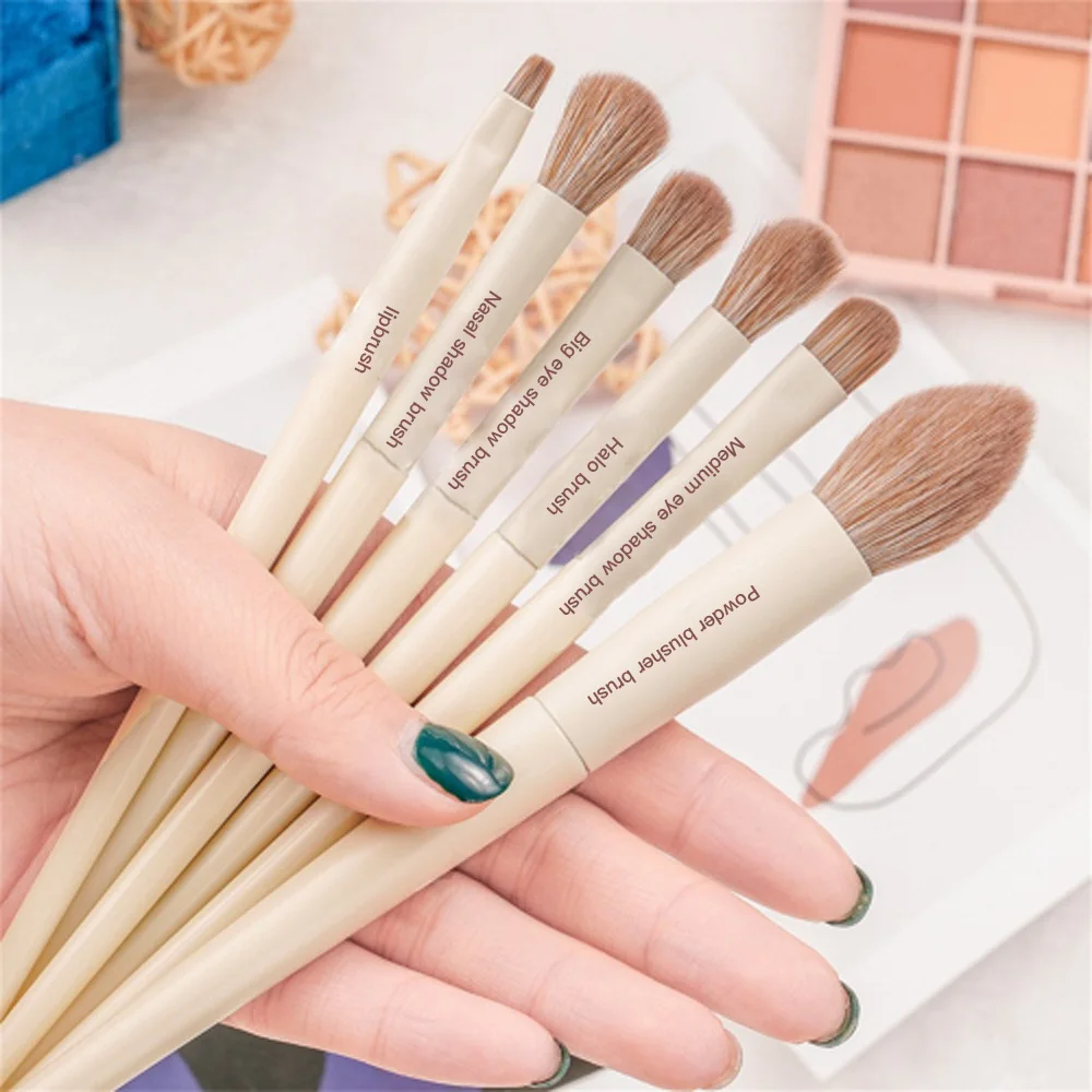 

6/10Pcs Profession Makeup Brushes Set Eye Details Brushes Blush Brush Set Eyeshadow Lip Brush Foundation Blending Makeup Brushes