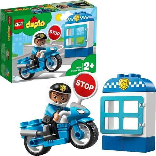 LEGO DUPLO 10900 городской полицейский велосипед 8 шт. на возраст 2 + для малышей полицейский детский игровой набор для детей дошкольного возраста