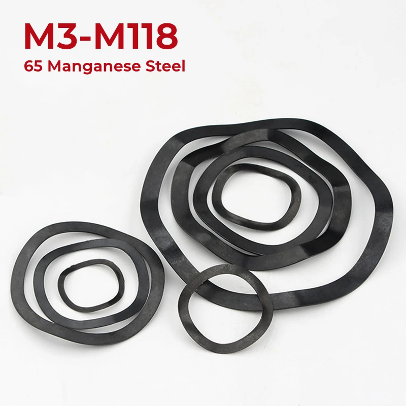 

M3 M4 M5 M6 M8 M10 M12 M14 M16-M118 65, шайба из марганцевой стали 3/5/6/7, прокладка типа Crest, пружинная шайба, черная сталь 65MN