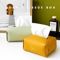 leather tissue box holder nordic napkin organizadores car porta toallitas humedas cajas de almacenamiento toilet paper boite