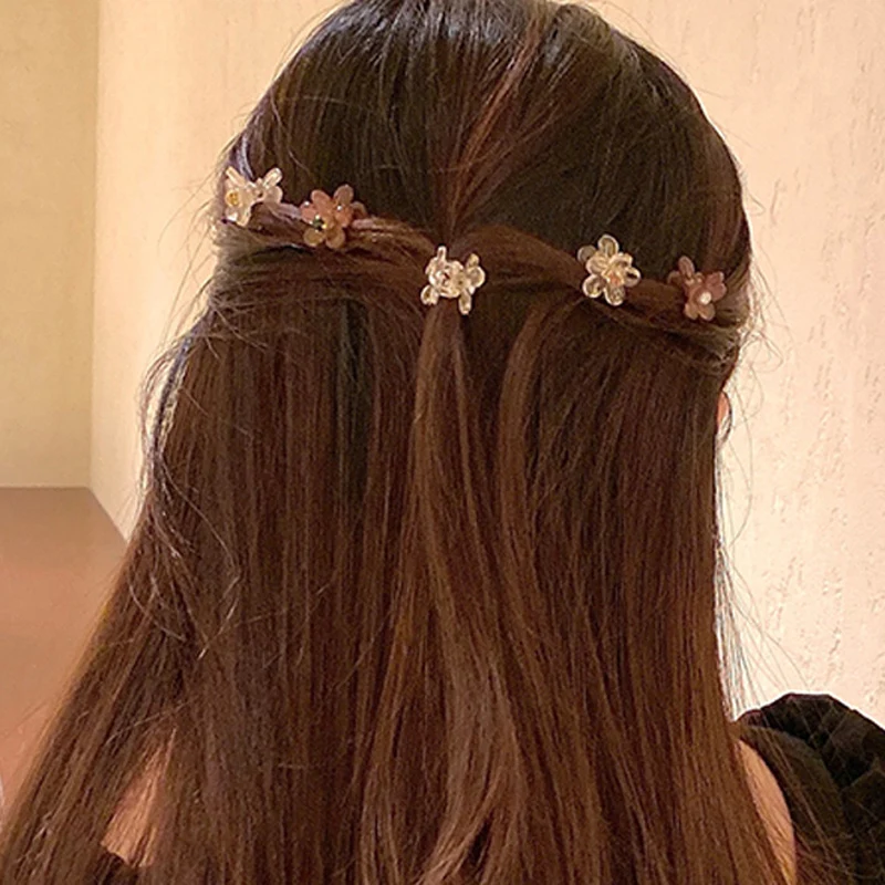 3-6 шт./компл. маленькие крабы для волос девочек акриловые Симпатичные конфетные