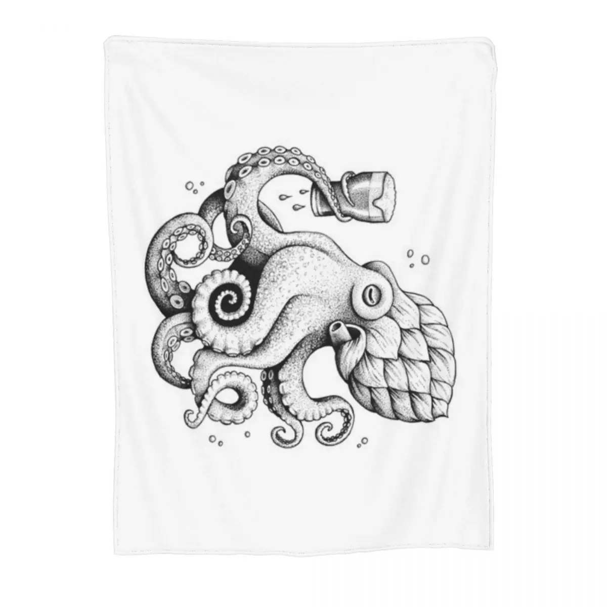 Hoptopus-пивной питьевой осьминог ультра-мягкое Флисовое одеяло