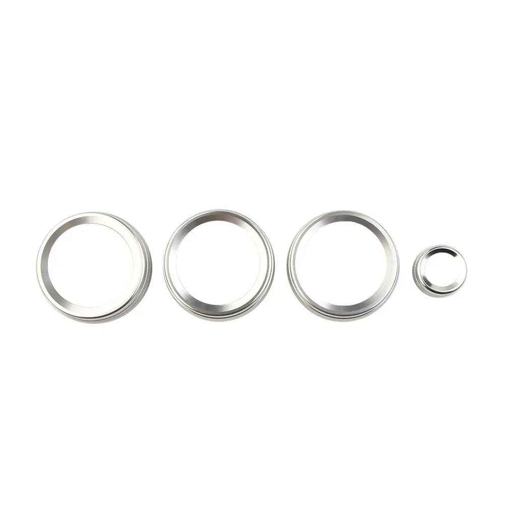 

Durable Practical Covers Knob Button Air Condition Aluminium Alloy Central Interior Kit Ring Silver Accessories