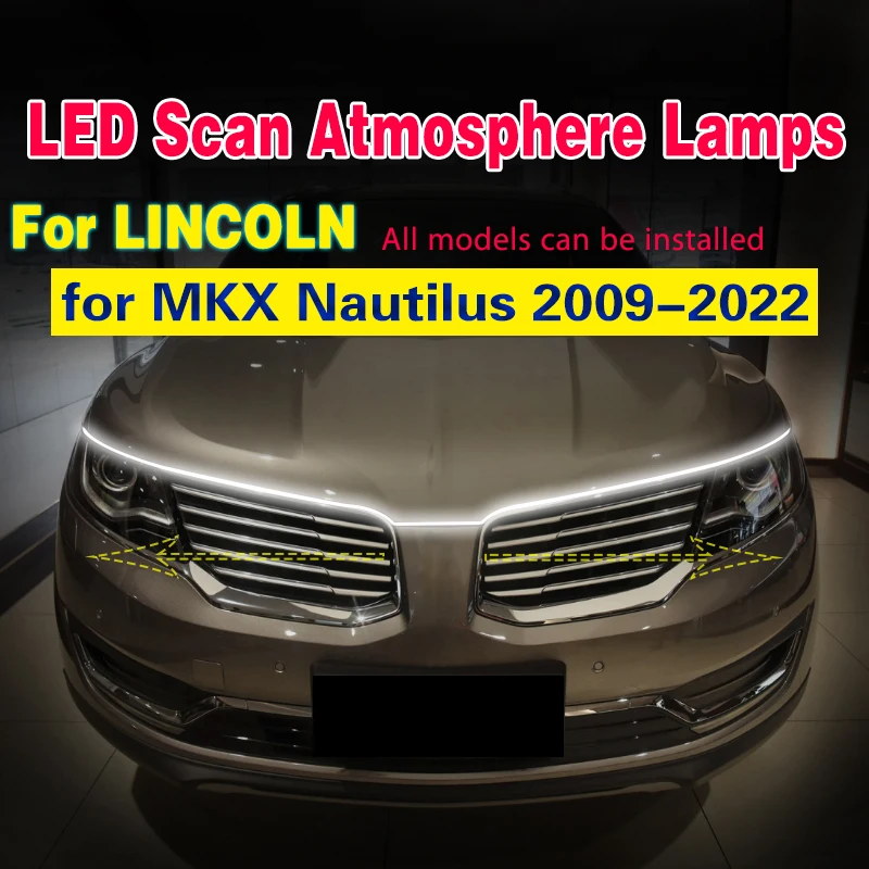 

Scan Starting Led DRL Daytime Running Light Fog Light Lamp Assembly Decorative Ambient Lamp for Lincoln MKX Nautilus 2009-2022