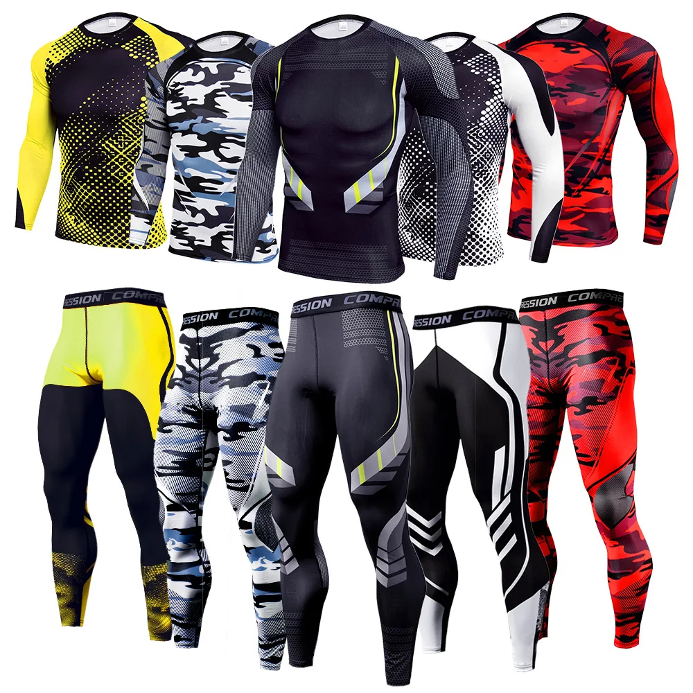 Men's Tight Suit Sports Quick-drying Fitness Sports Training Clothes Outdoor Sports Bicycle Riding Clothes