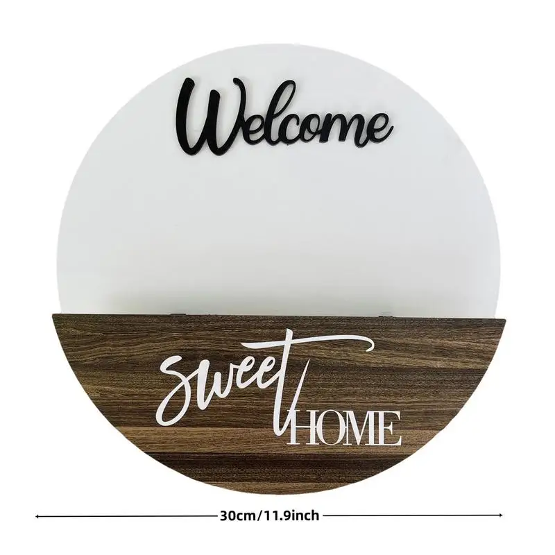 Цветочный знак приветствия для входной двери деревянный подвесная доска вход в